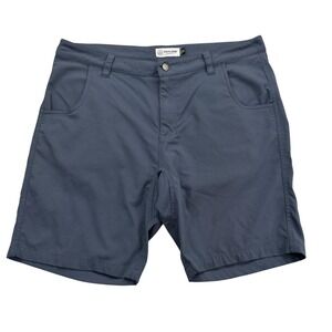 Flylow Shorts Mens XL Blue Chino Microfiber Stretch Pockets 8" Mountain Bike